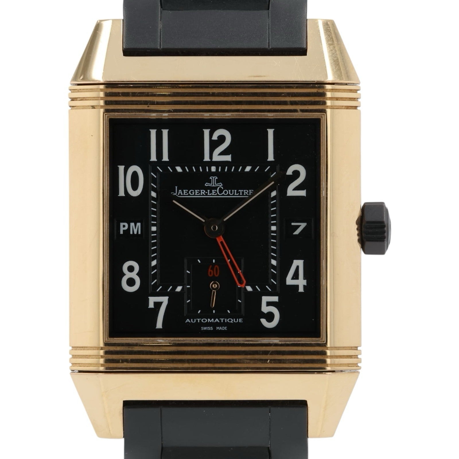 Jaeger-LeCoultre Black Dial 18k Rose Gold 35mm Automatic Men’s Watch 230.2.77