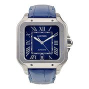 Cartier Santos Stainless Steel Blue Dial 40mm Automatic Men's Watch WSSA0039