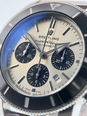 Breitling Superocean Chrono Steel Silver Dial 44mm Automatic Mens Watch AB0162
