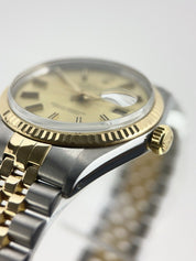 1983 Rolex Datejust Oyster Perp 36mm TT Steel Gold Automatic Jubilee Watch 16013