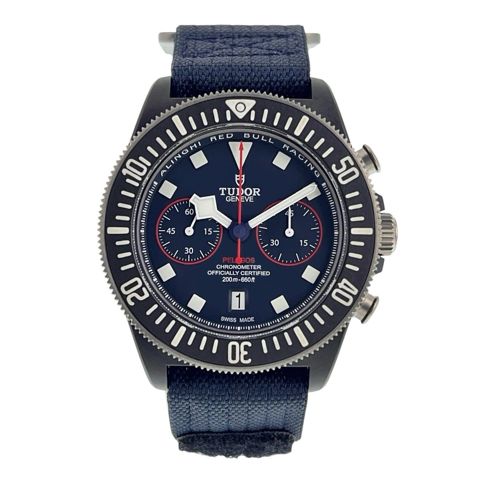 NEW 2026 Tudor Pelagos FXD Chrono Alinghi Red Bull Blue Men's Watch 25807KN