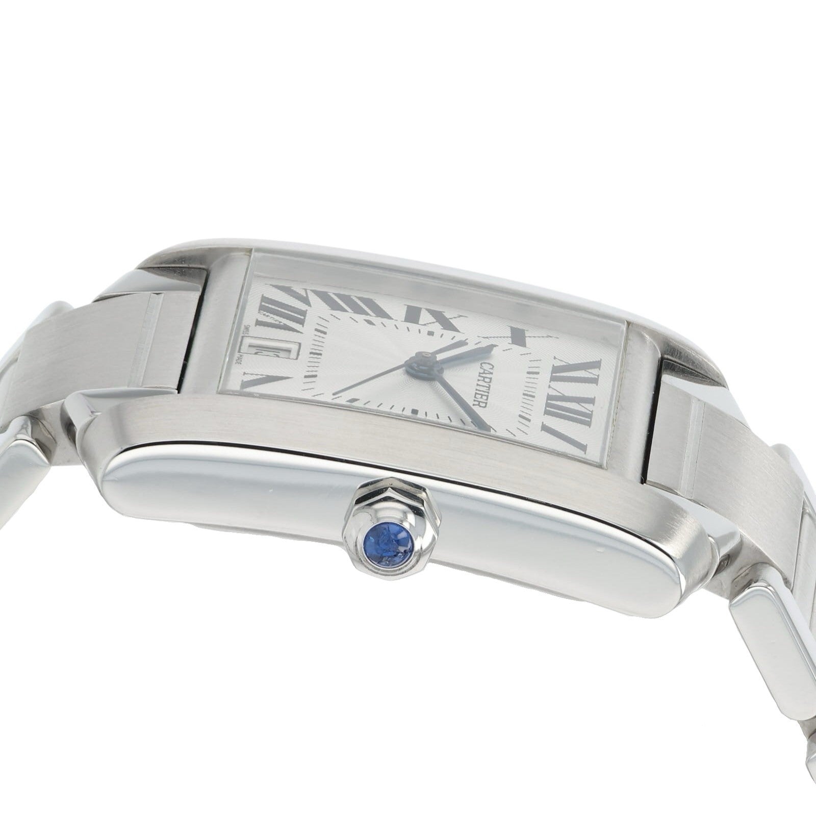 Cartier Tank Francaise Stainless Steel Silver Dial 28x32mm Automatic Womens 2302