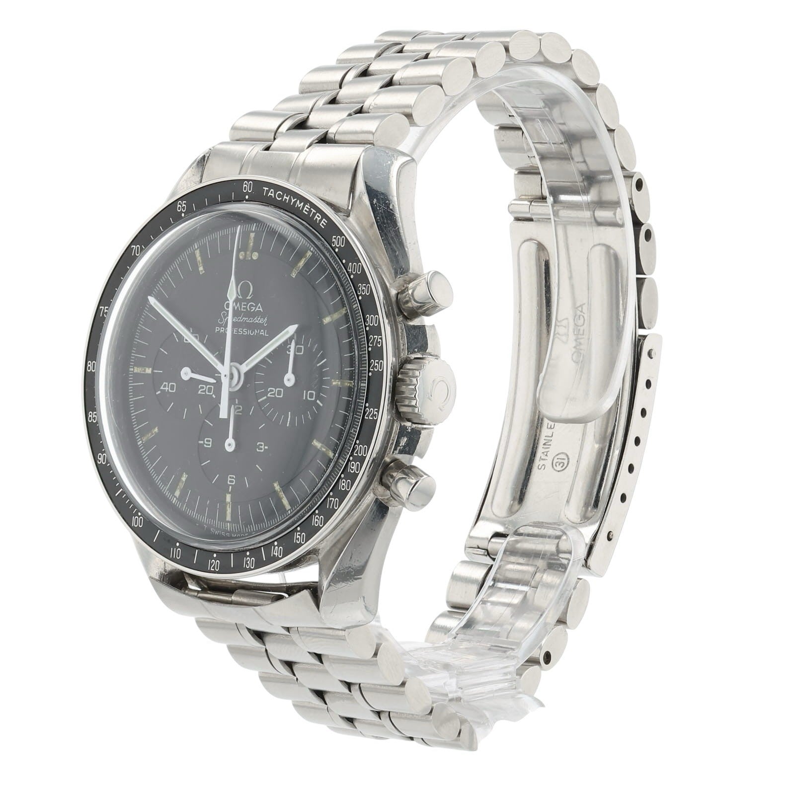 Omega Speedmaster Stainless Steel Black Dial 42mm Manual Wind Mens 145.022-69ST