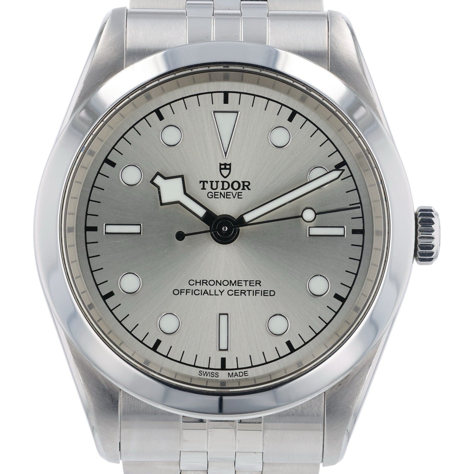 Tudor Black Bay Stainless Steel Silver Dial 41mm Automatic Movement Mens 79680