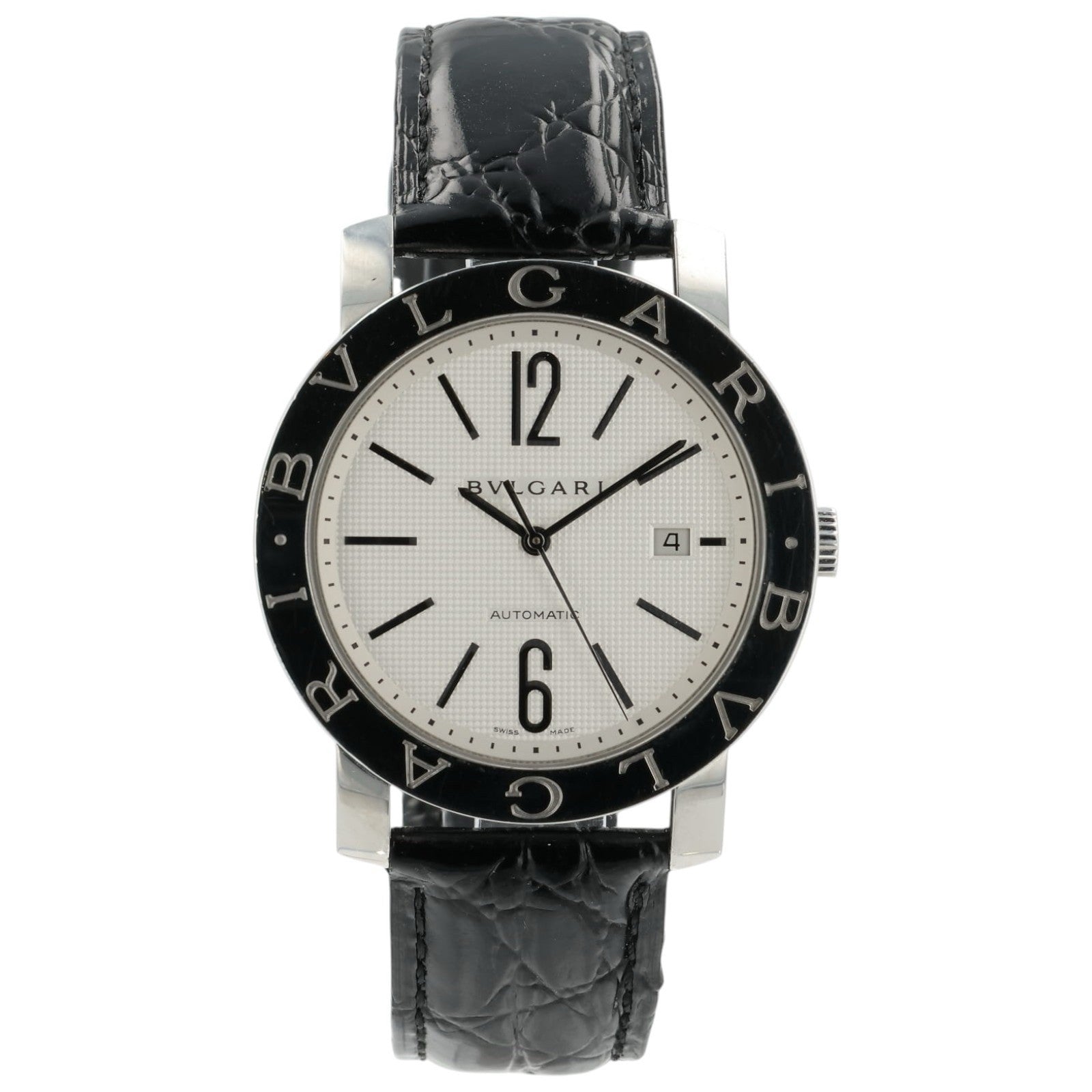 Bvlgari Chronograph White Dial Stainless Steel 42mm Automatic Men’s Watch BB42SL