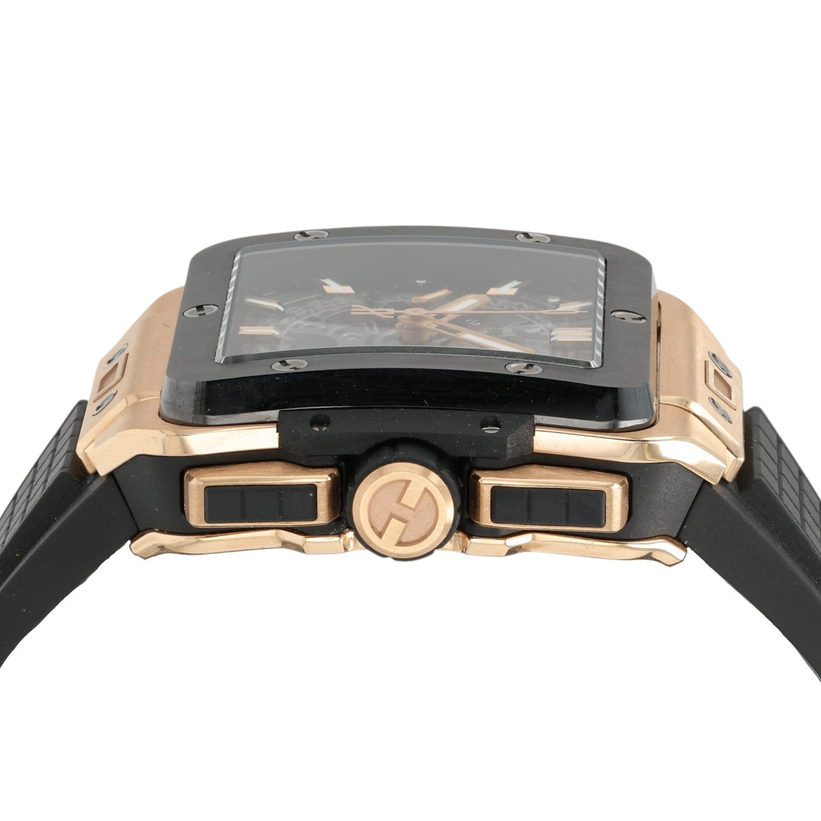 Hublot Square Big Bang Skeleton Dial 18k Rose Gold 42mm Automatic 821.OM.0180.RX