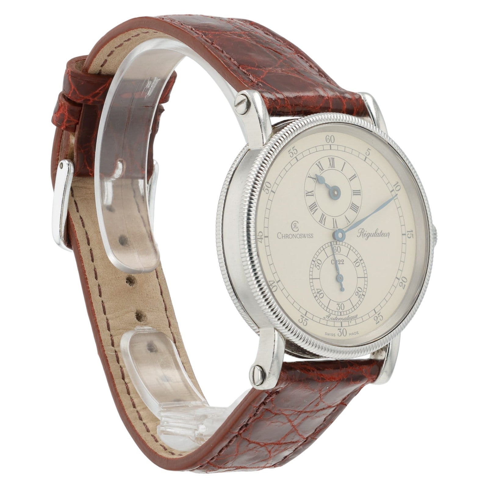Chronoswiss Regulator White Dial Stainless Steel 38mm Automatic Mens CH1223