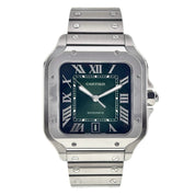 Cartier Santos Steel Green Dial 39mm Automatic Men’s Watch WSSA0062 - Box/Papers