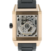 LeCoultre Reverso Squadra Hometime Black Dial 18k Rose Gold Auto Watch Q7002671