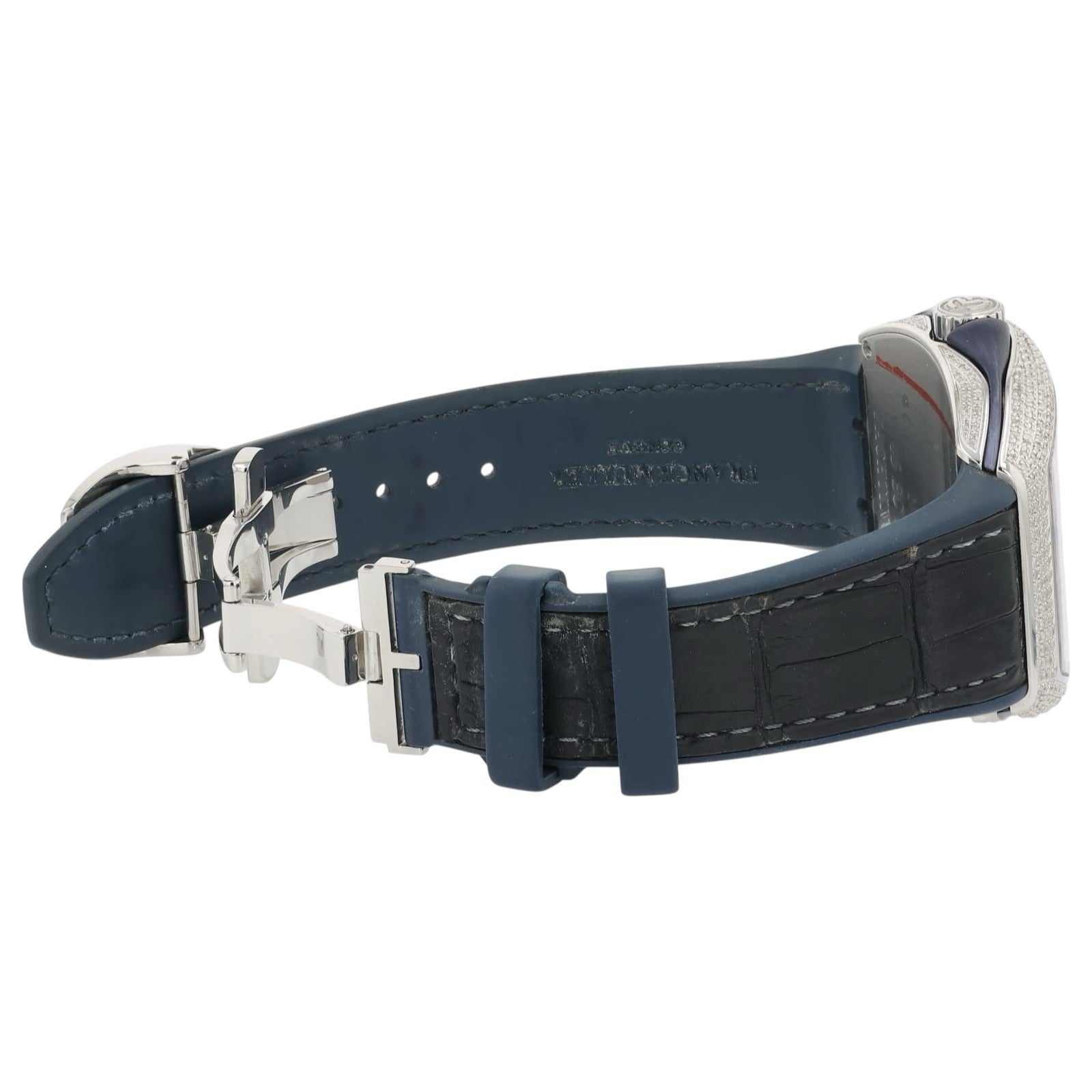 Franck Muller Vanguard Diamond Steel Blue Dial 45mm Automatic Mens V45SCDT