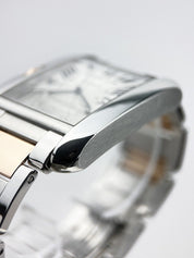 Cartier Tank Anglaise XL W5310006 Two Tone 18K Rose Gold & Steel Auto Watch