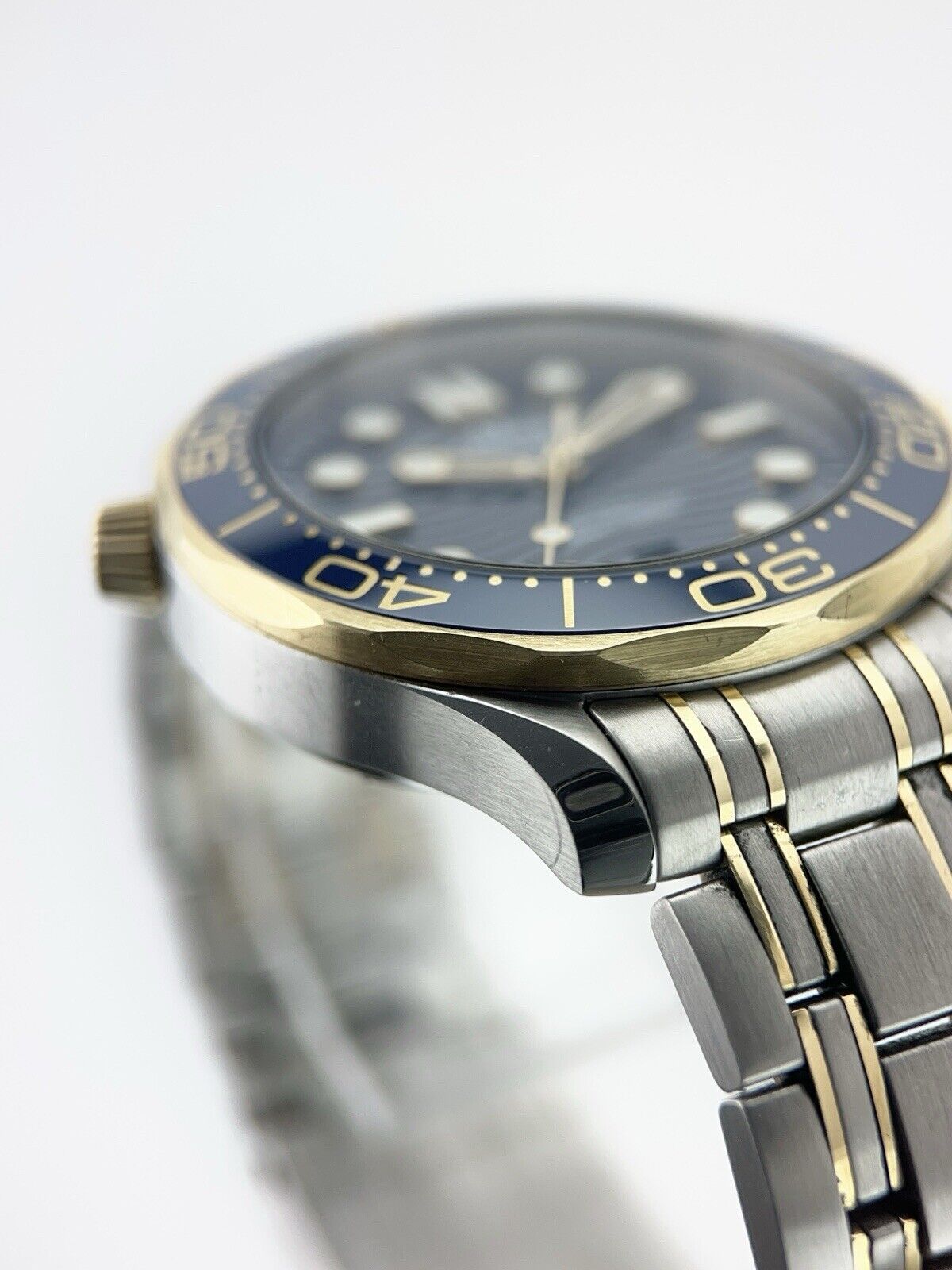 Omega Seamaster Diver Gold & Steel Blue Dial 42mm Auto Mens 210.20.42.20.03.001