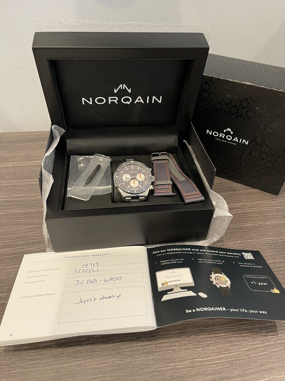 NORQAIN N1200 ADVENTURE SPORT Chronograph Mens Automatic Watch