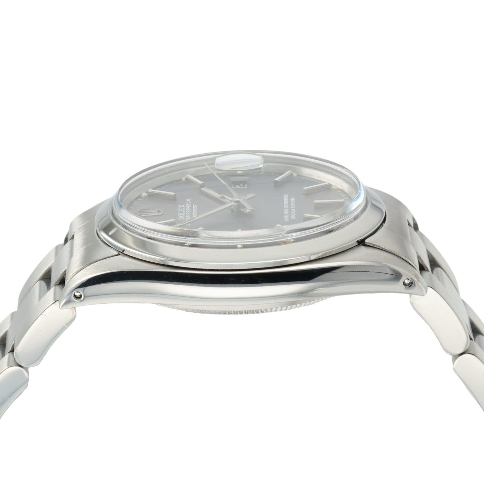 Rolex Datejust Gray Dial Stainless Steel 36mm Automatic Movement Mens Watch 1600