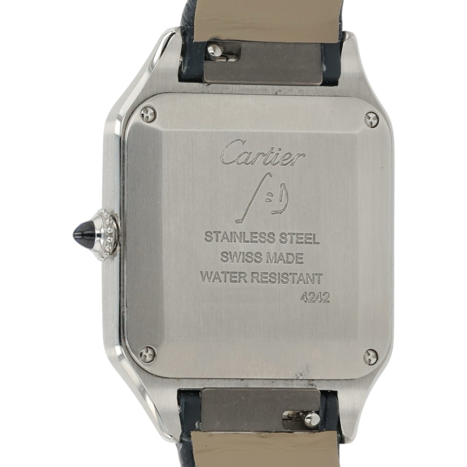 Cartier Santos Small Model Silver Roman Dial Women's Quartz Watch WSSA0086