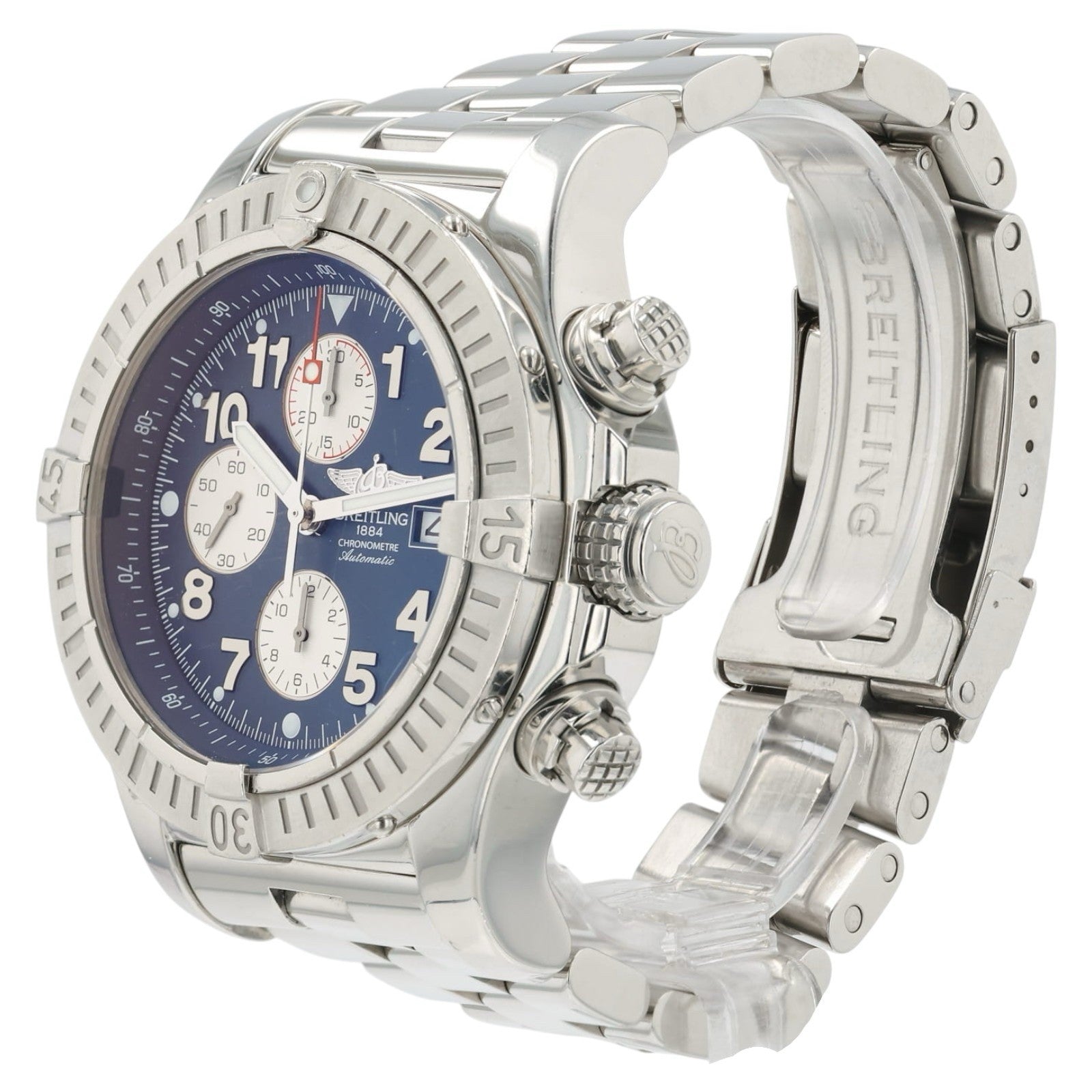 Breitling Super Avenger Blue Dial Stainless Steel 48mm Automatic Mens A13370