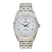 Tudor Prince Date Day Stainless Steel White 36mm Automatic Men’s Watch 76214