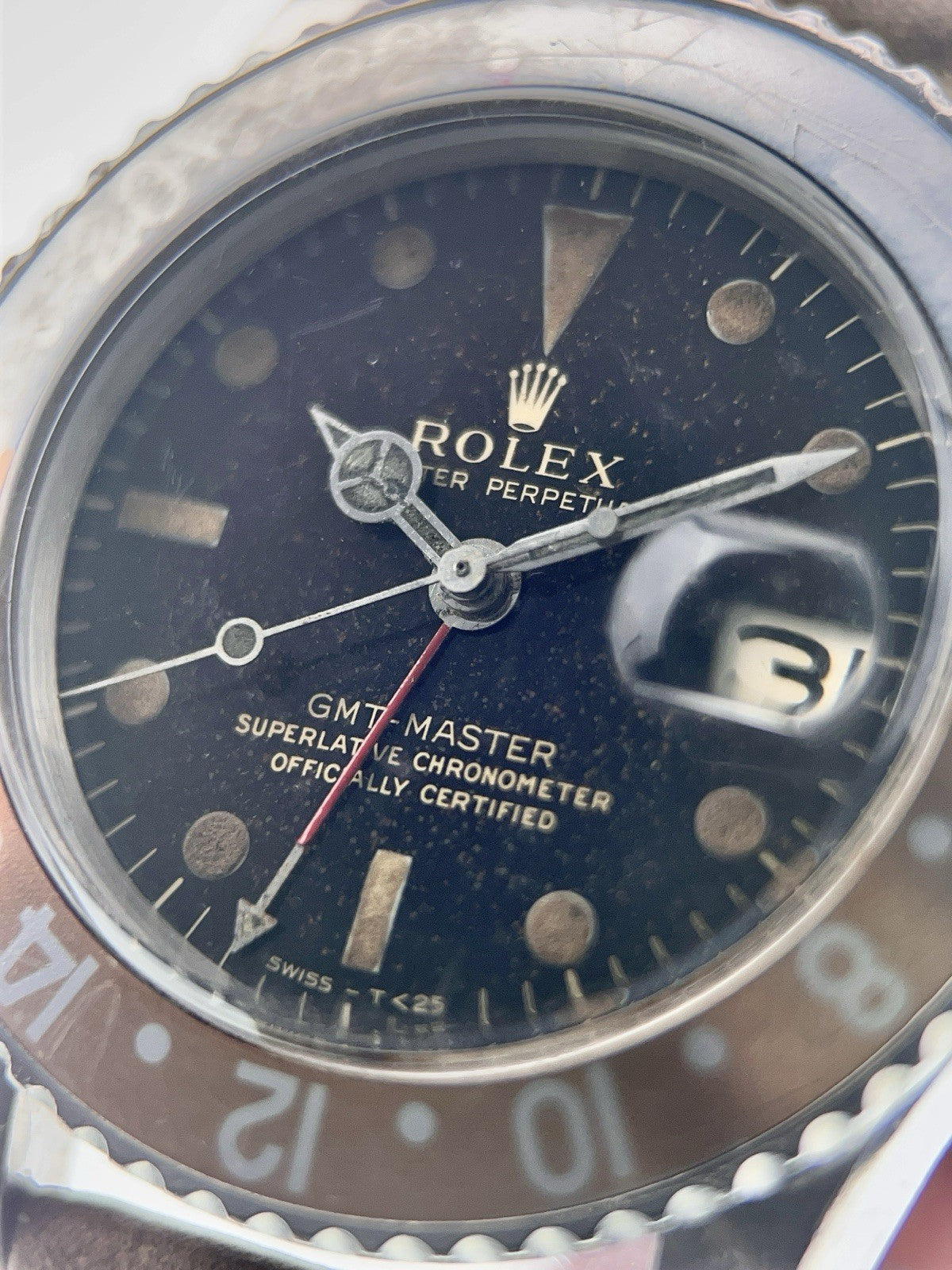 Rolex GMT-Master Gilt Stainless Steel Black Dial 40mm Automatic Men’s Watch 1675