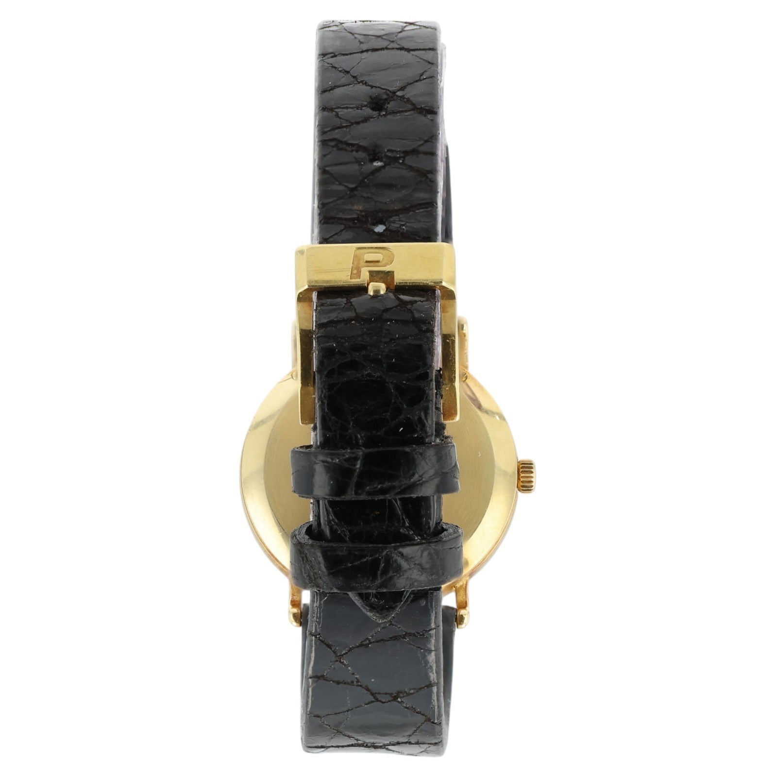 Piaget White Dial Beaded Bezel 18k Yellow Gold 24mm Quartz Women's Watch 8711