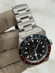 Tudor Black Bay GMT Pepsi Black Dial Stainless Steel Mens Watch 79830RB