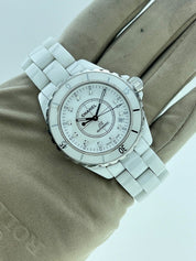 CHANEL J12 White ceramic 12P Diamond White Dial Automatic Watch