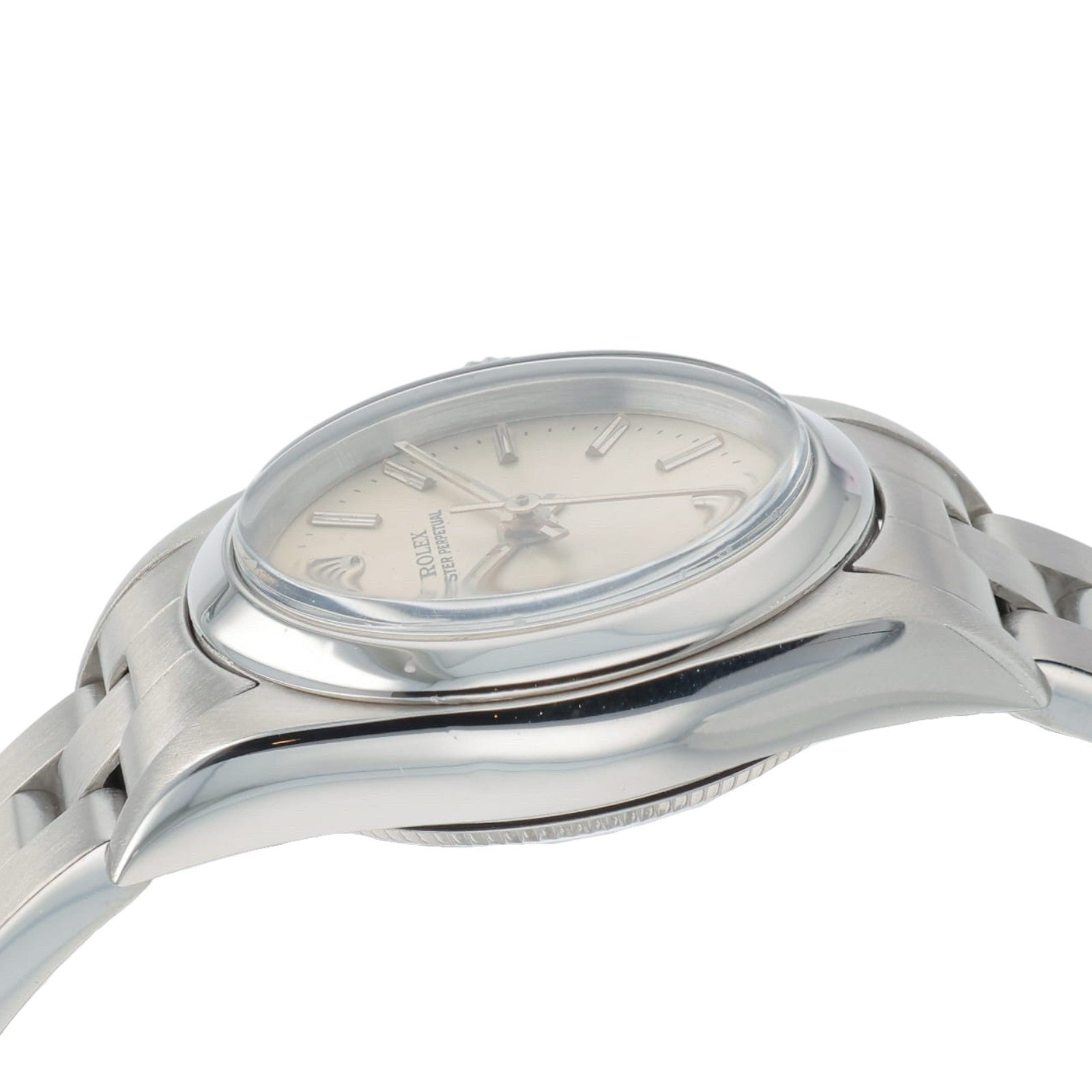 Rolex Oyster Perpetual Stainless Steel Silver Dial 24mm Automatic Womens 67180