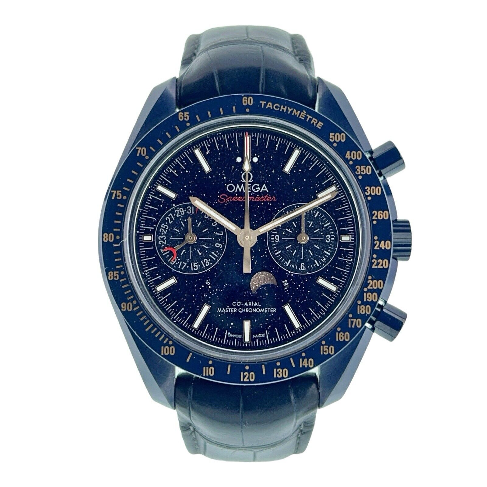 Omega Speedmaster Moonwatch Blue Side Of The Moon Chrono 304.93.44.52.03.002