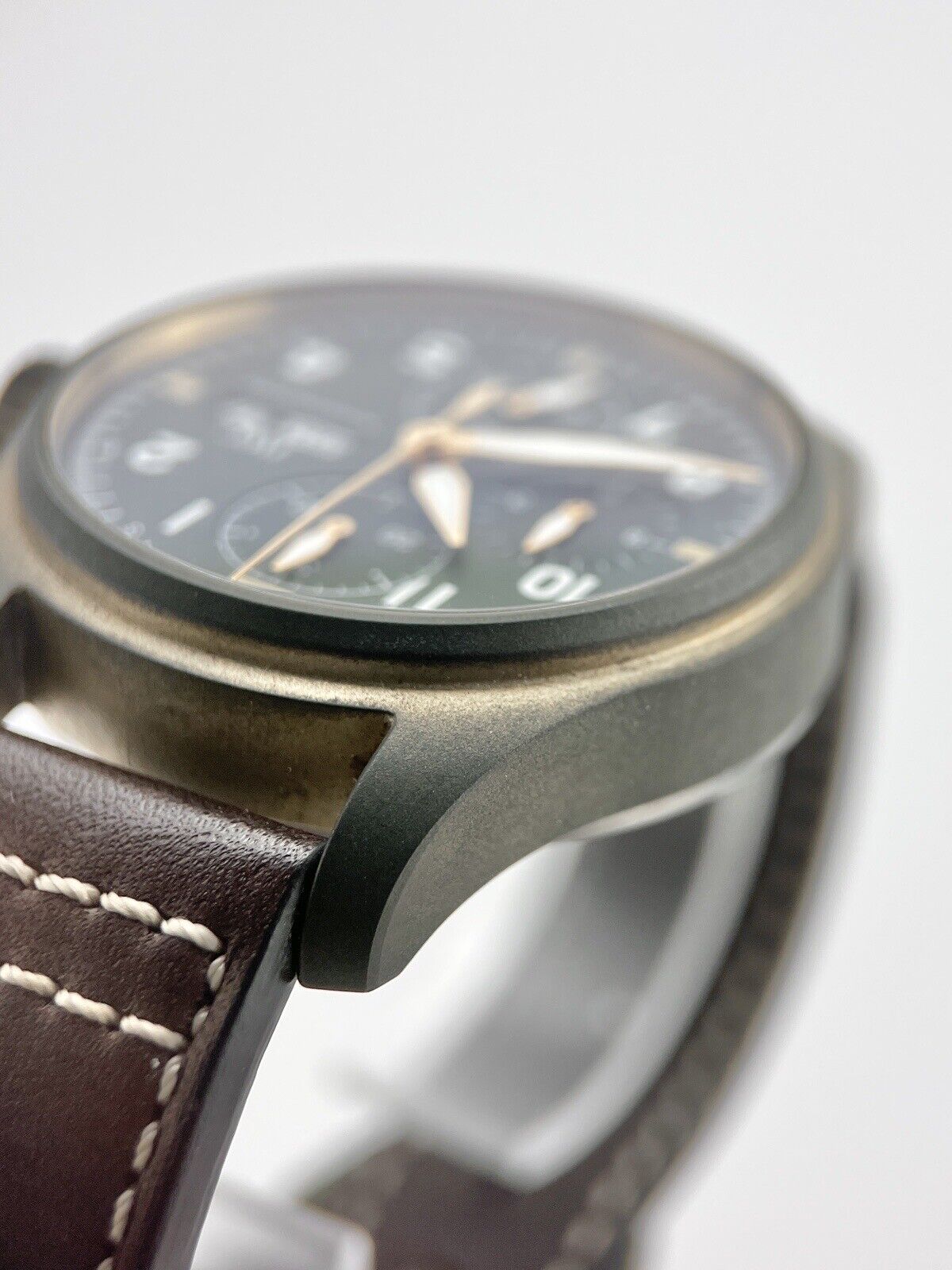 IWC Pilot's Watch Spitfire Chronograph Bronze Green Dial 41mm IW387902 B&Ps