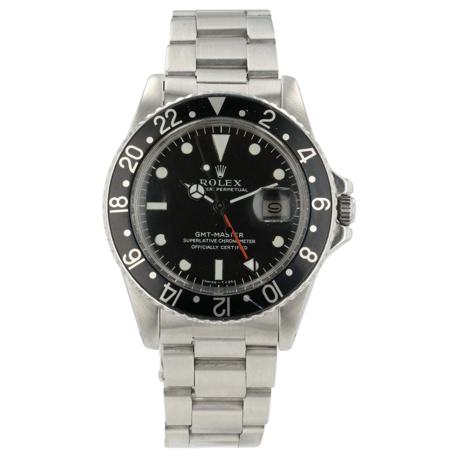 Rolex GMT-Master Black Dial Stainless Steel 40mm Automatic Men’s Watch 1675