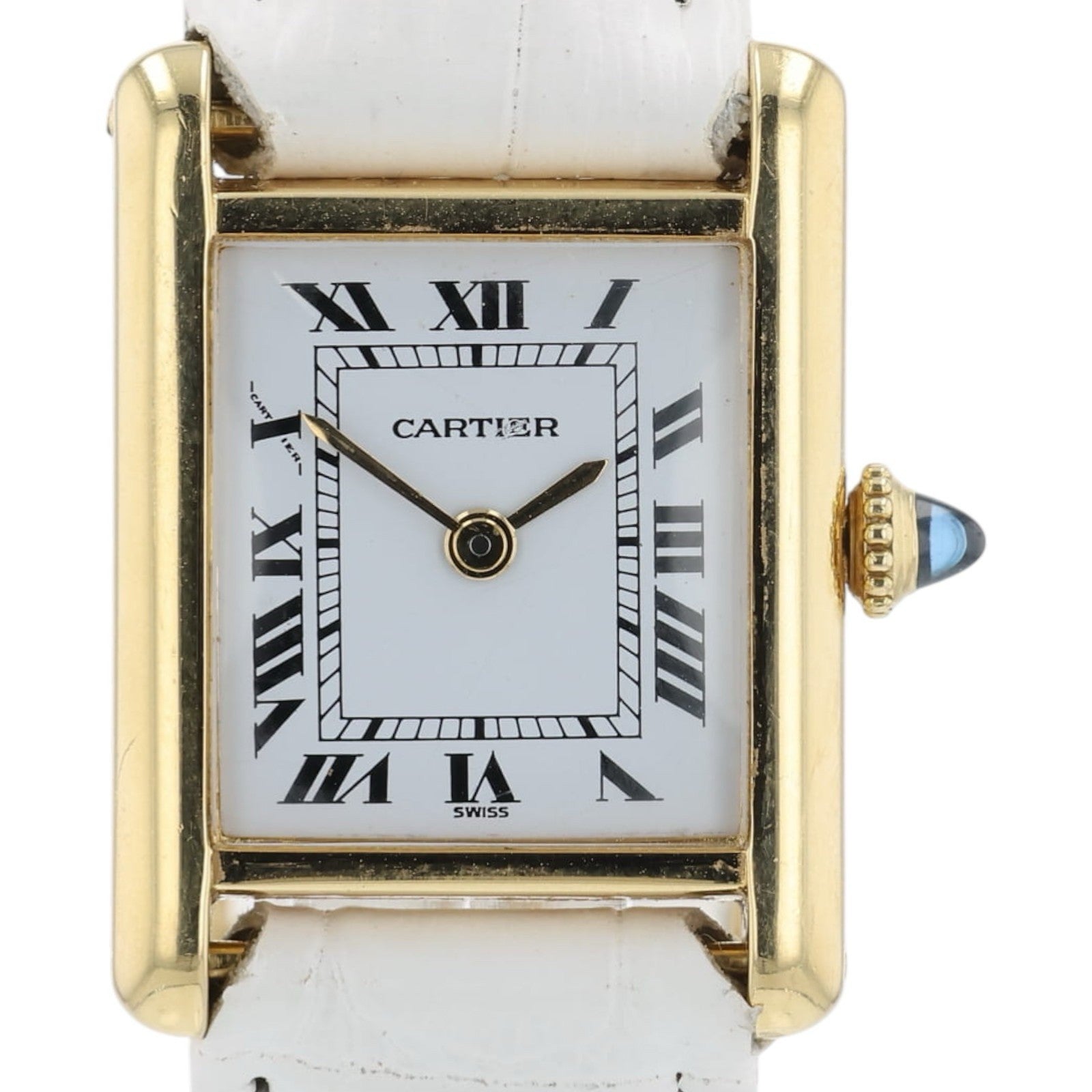 Cartier Tank Louis White Dial 18k Yellow Gold 20x28mm Manual Wind Women’s 78087