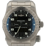 Breitling Emergency Black Dial Titanium 51mm Quartz Mens Watch E76325