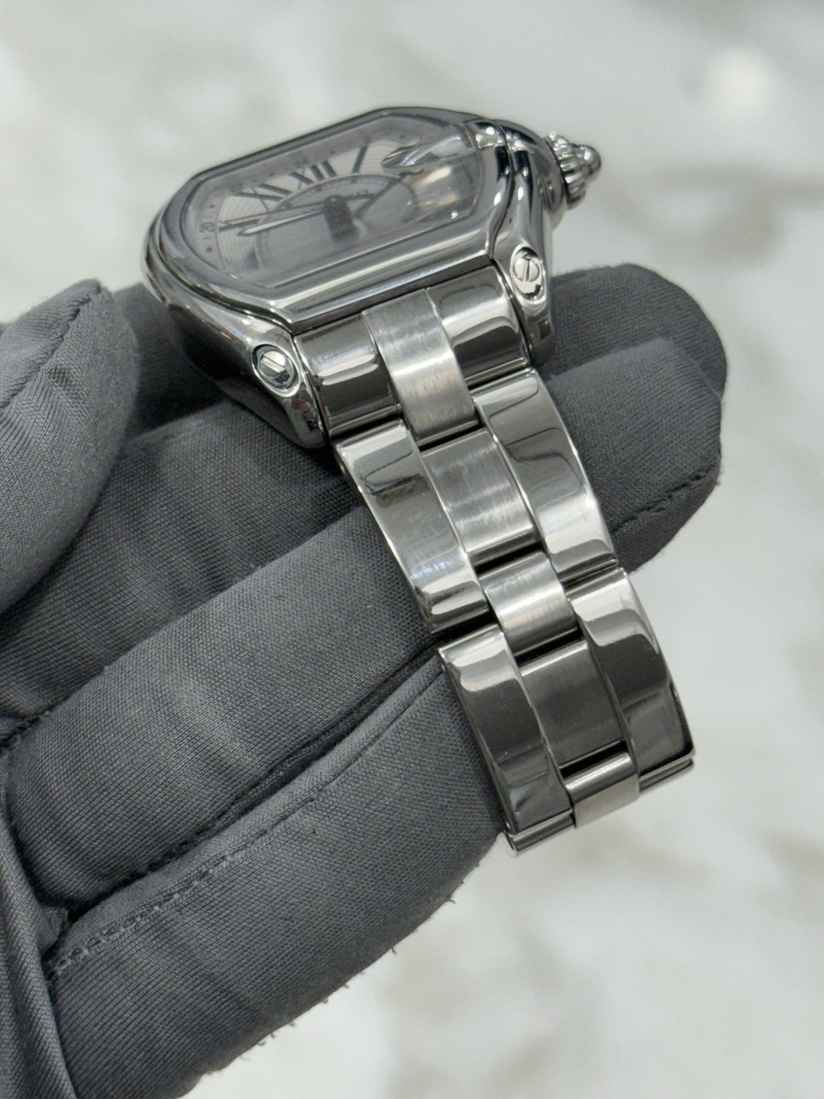 Cartier Roadster XL GMT Stainless Steel 42mm Automatic Mens Watch W62032X6