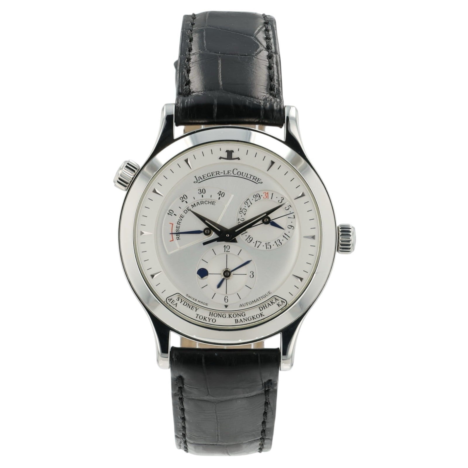 Jaeger-LeCoultre Master Geographic Silver Dial Steel 39mm Automatic 142.8.92