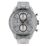 Tag Heuer Carrera Silver Dial Stainless Steel 41mm Automatic Mens Watch CV2011