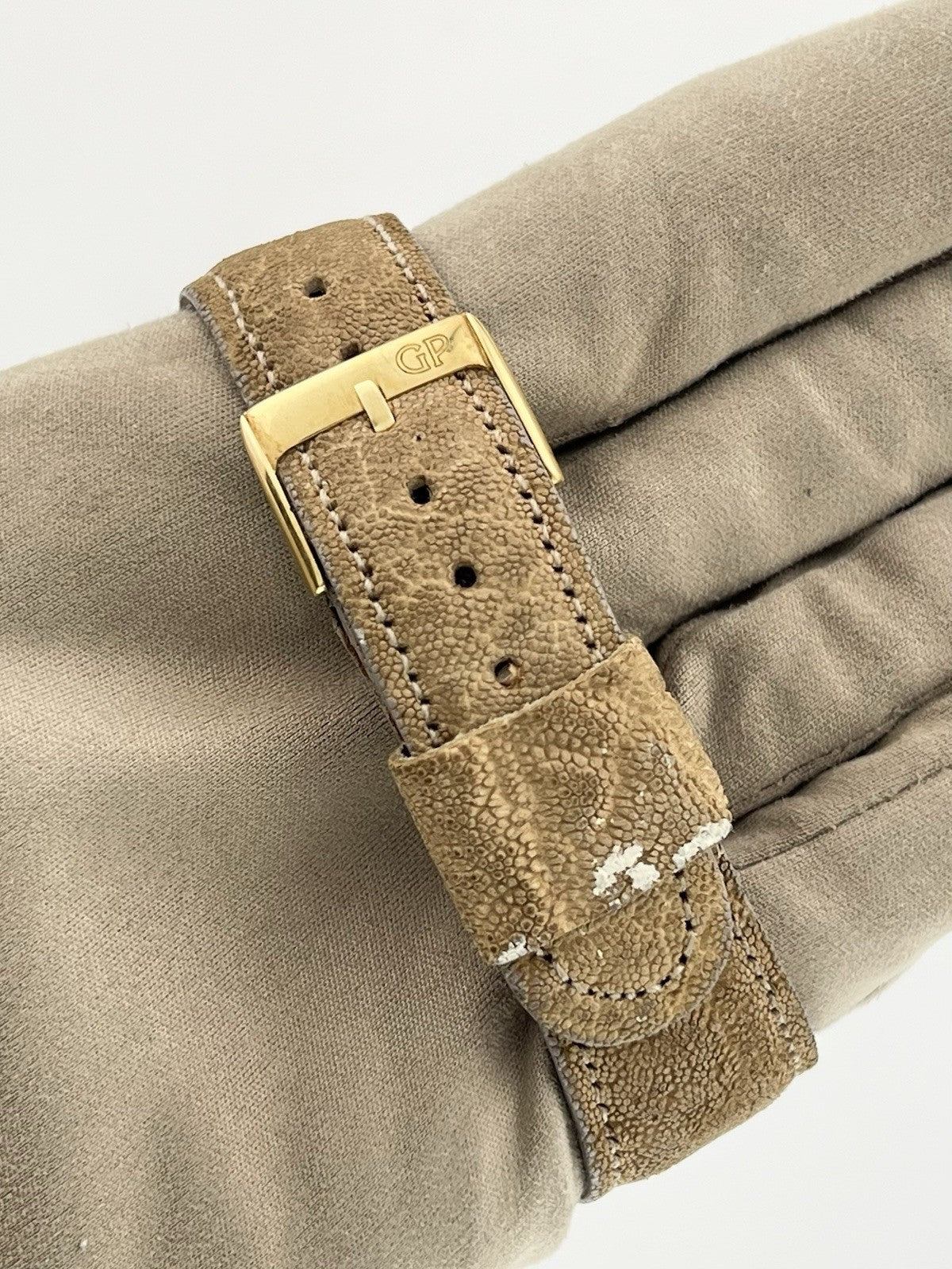 Girard Perregaux Vintage 18k Yellow Gold Silver Dial Automatic Men's Watch 2599