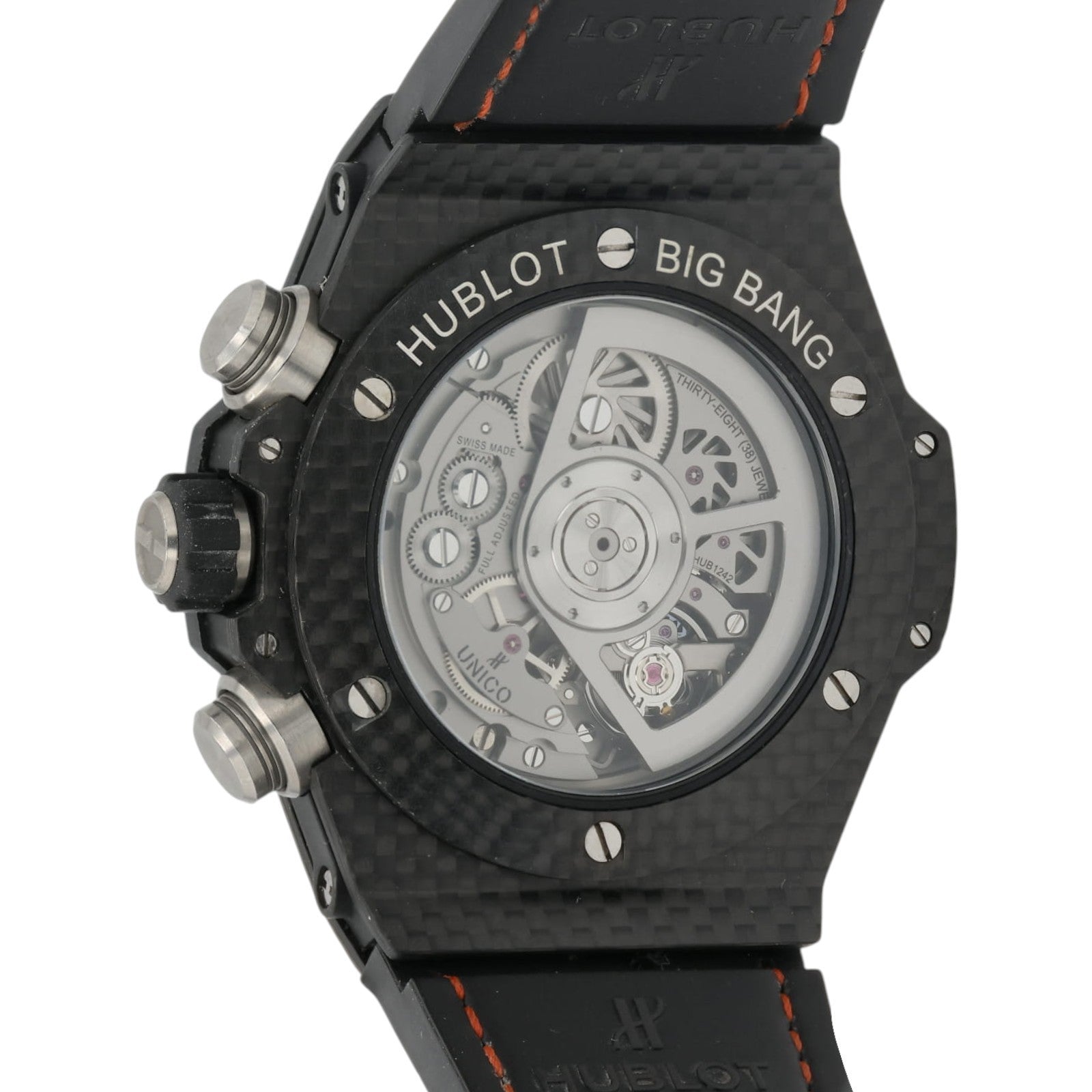Hublot Carbon Fiber Big Bang Unico Skeleton Dial Carbon 45mm Mens 411.QX.1170.RX