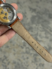 Chronoswiss Delphis CH1423 Jumping Hour Retrograde Silver SS Watch - FOR PARTS
