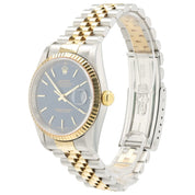 Rolex Datejust Blue Dial 18k Yellow Gold & Steel 36mm Automatic Mens Watch 16233