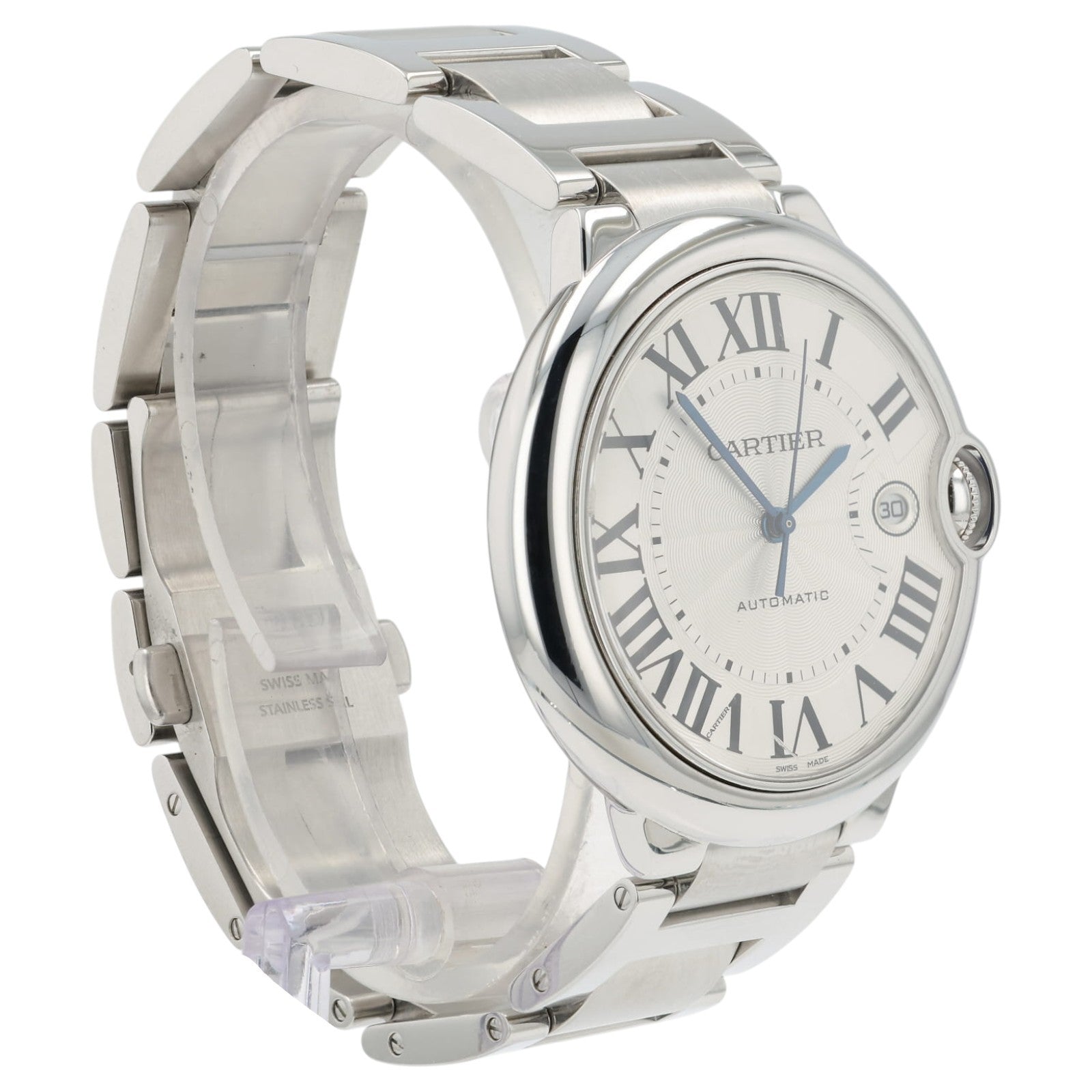 Cartier Ballon Bleu Silver Color Dial Stainless Steel 42mm Automatic W69012Z4