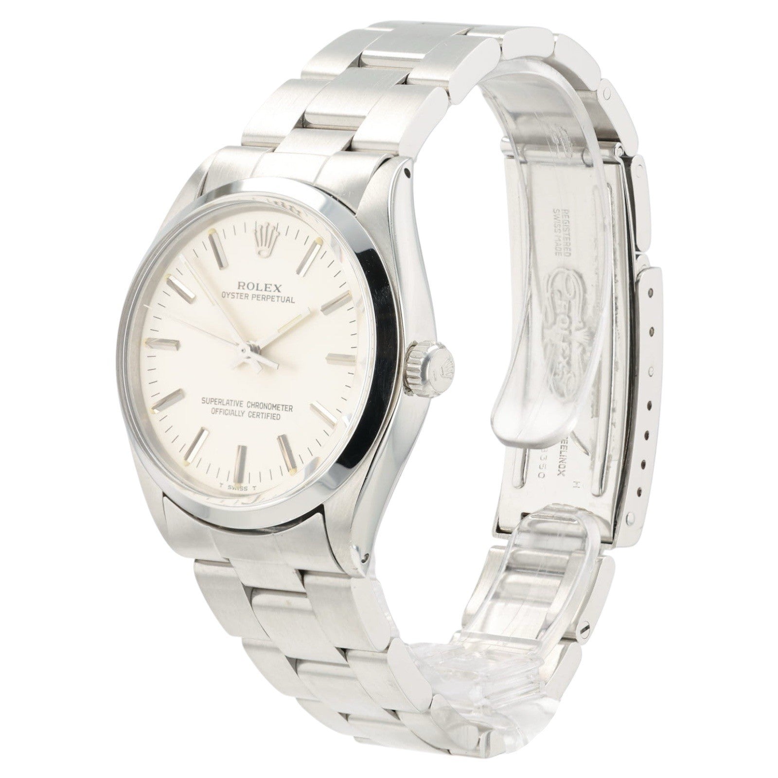 Rolex Oyster Perpetual Silver Dial Stainless Steel 34mm Automatic Men’s 1002