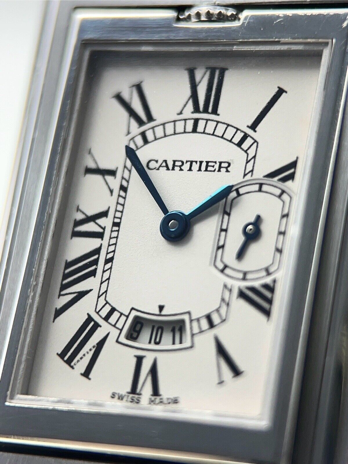 Cartier Tank Basculante Stainless Steel Quartz Movement Men’s Watch 2522