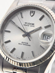 Tudor Prince Date Steel Silver Color Dial 34mm Automatic Men’s Watch 74034