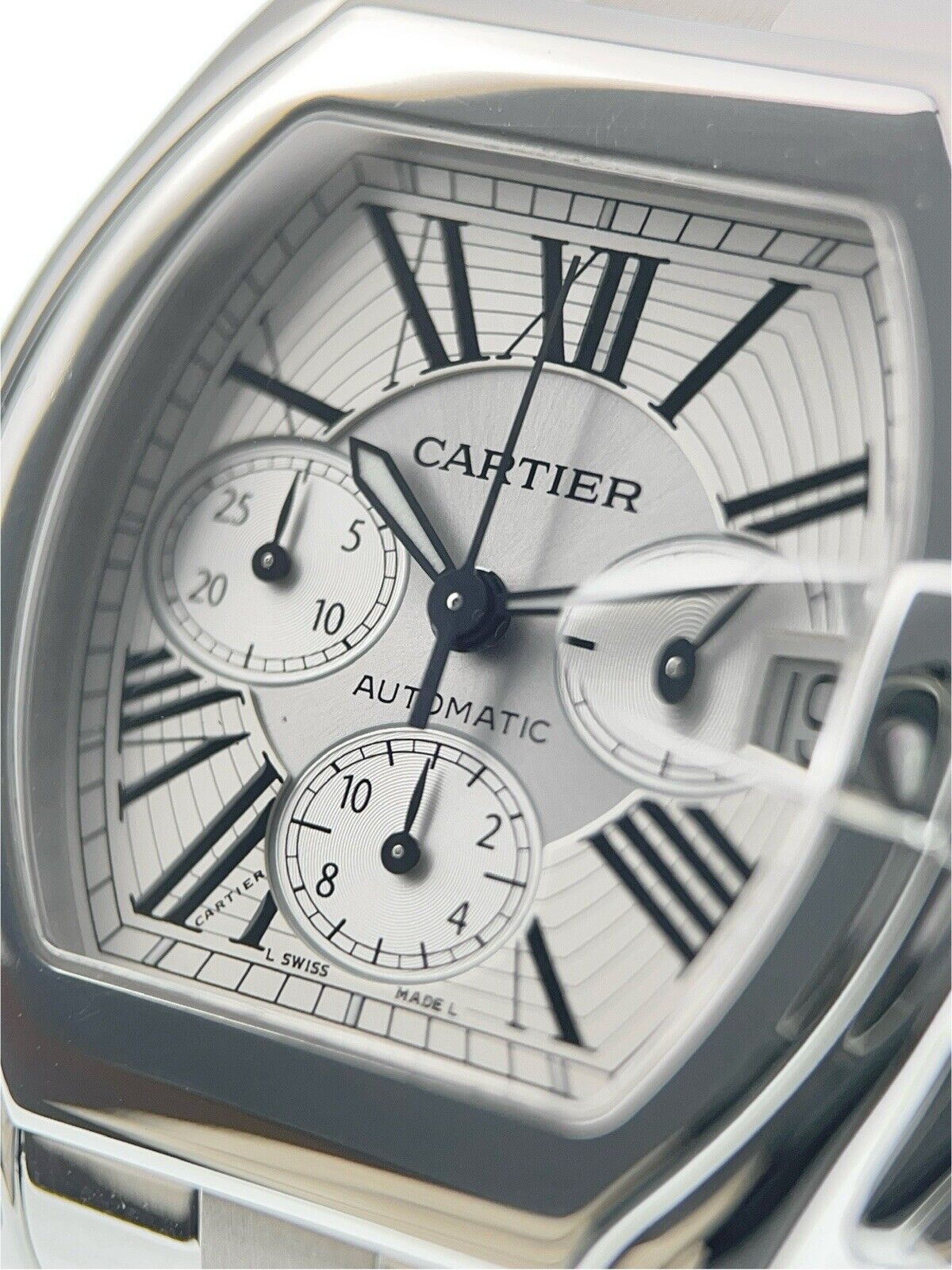 Cartier Roadster Stainless Steel Silver Color Dial 43mm Automatic Men’s W62019X6