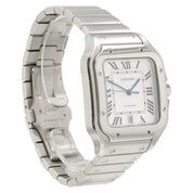 Cartier Santos Silver Color Dial Stainless Steel 39x47mm Automatic Mens WSSA0018