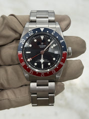 Tudor Black Bay GMT Pepsi Black Dial Stainless Steel Mens Watch 79830RB