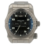 Breitling Emergency Black Dial Titanium 51mm Quartz Mens Watch E76325