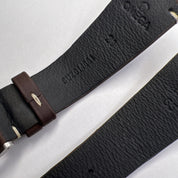 Authentic 21mm Blue Leather Patek Philippe Strap Band 16mm Steel Deployant Clasp