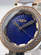DeWitt Blue Empire 18k Rose Gold and Steel Blue Dial 36mm Quartz Unisex Watch