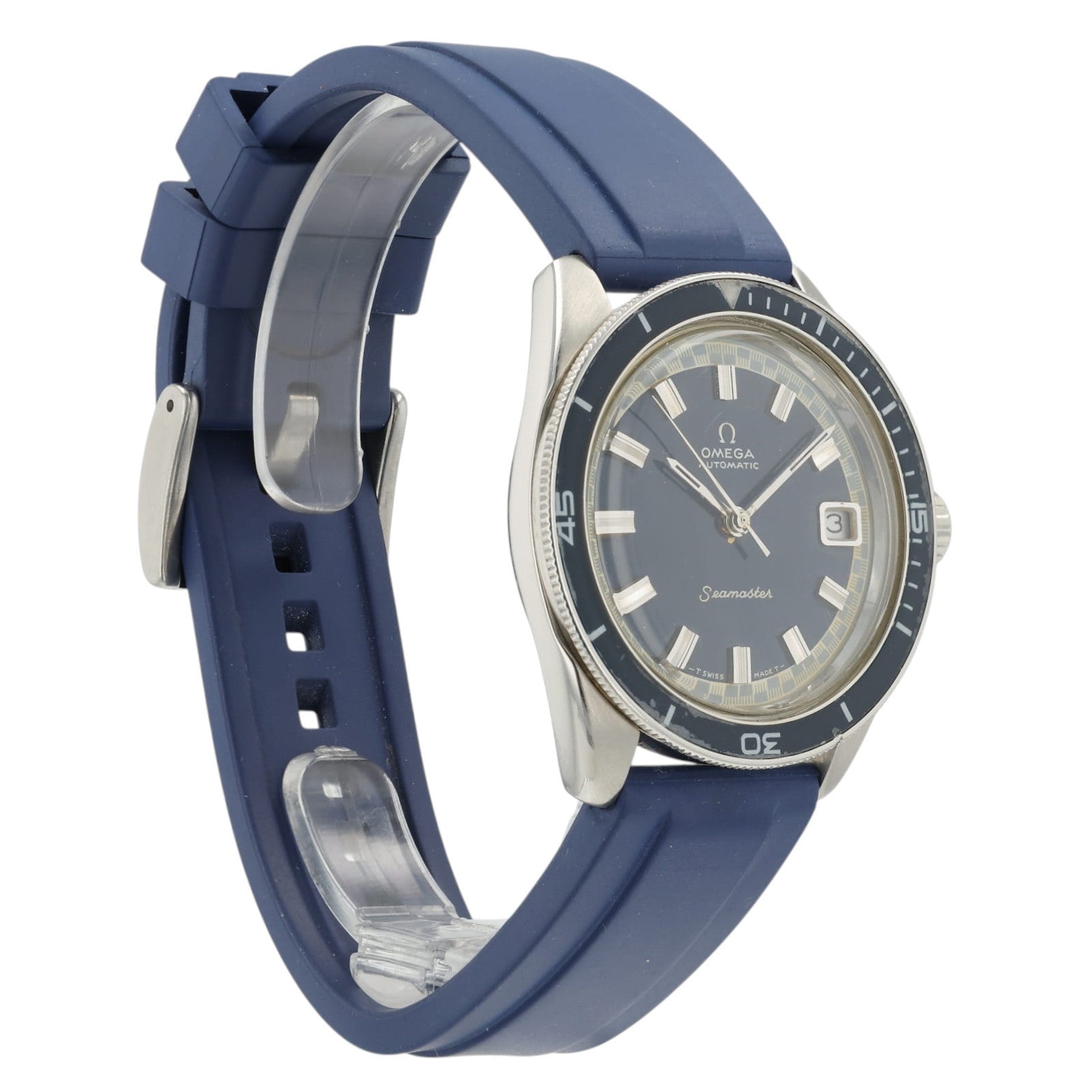 Omega Seamaster Blue Dial Stainless Steel 37mm Automatic Mens Watch 166.062