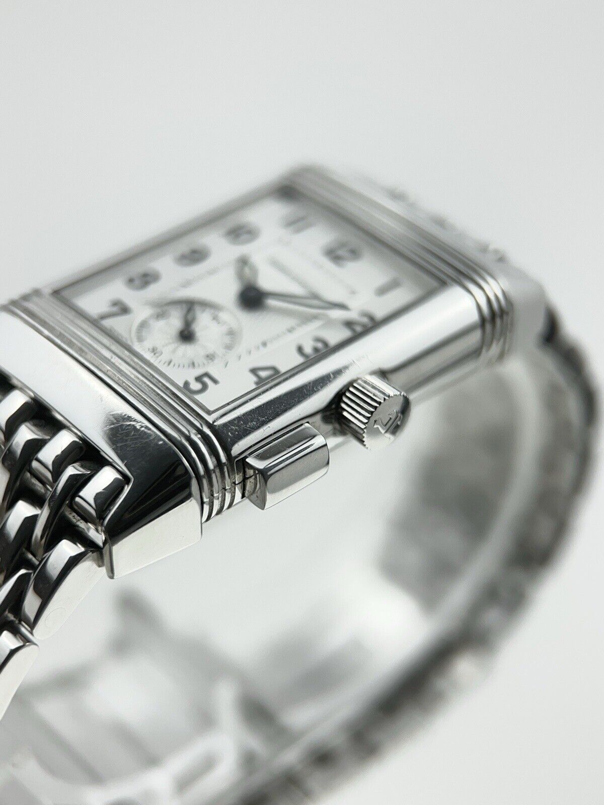 Jaeger LeCoultre Reverso Memory Stainless Steel Black 23x39mm Manual Wind Men’s